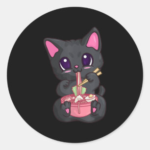 Kawaii Bubble Tea's for Women Boba Maneki Neko Cat Ronde Sticker