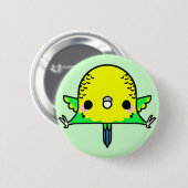 Kawaii Budgie (Je verandert de achtergrond!) Ronde Button 5,7 Cm (Voorkant /achterkant)