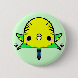 Kawaii Budgie (Je verandert de achtergrond!) Ronde Button 5,7 Cm