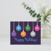 Kawaii Bulbs Feestdagenkaart (Staand voorkant)
