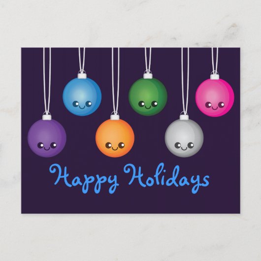 Kawaii Bulbs Feestdagenkaart (Voorkant)