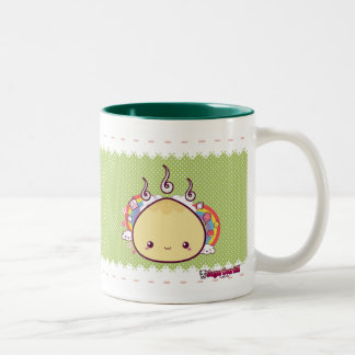Kawaii Bun Tweekleurige Koffiemok