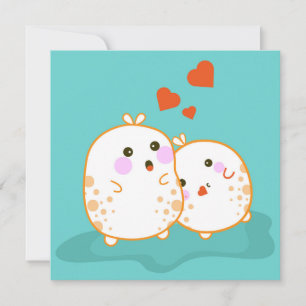 Kawaii Bunnies Feestdagenkaart