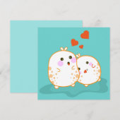 Kawaii Bunnies Holiday Kaart (Voorkant / Achterkant)