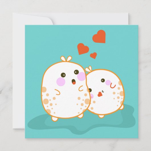 Kawaii Bunnies Holiday Kaart (Voorkant)