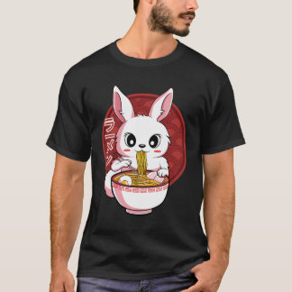 Kawaii Bunny Anime Ramen Japanse Noedels Konijn L T-shirt
