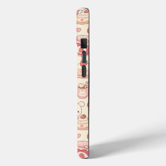 Kawaii Bunny Bakery Pattern Phone Case (Achterkant / Links)