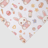 Kawaii Bunny Café Pasen Cute Chibi Konijnen Tissuepapier (Detail)