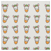 Kawaii Bunny Carrot Stof (Swatch)