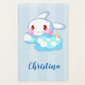 Kawaii Bunny, Cloud & Star Custom Planner (Voorkant)