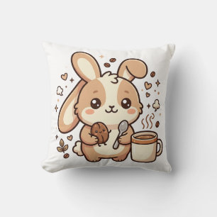 Kawaii Bunny Coffee Worpillow Kussen