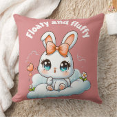 Kawaii Bunny – Cute Chibi Rabbit Throw Pillow Kussen (Deken)