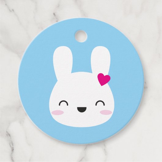 Kawaii Bunny Emoties Bedankjes Labels (Voorkant)