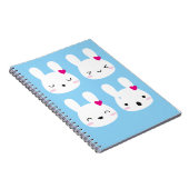 Kawaii Bunny Emoties Notitieboek (Rechterzijde)