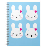 Kawaii Bunny Emoties Notitieboek (Voorkant)