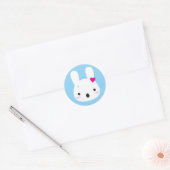 Kawaii Bunny Emoties Ronde Sticker (Envelop)