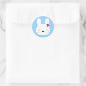 Kawaii Bunny Emoties Ronde Sticker (Tas)