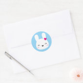 Kawaii Bunny Emoties Ronde Sticker (Envelop)