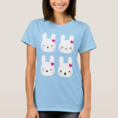 Kawaii Bunny Emoties T-shirt (Voorkant)