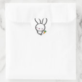 Kawaii Bunny en Wortel Hart Sticker (Tas)