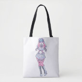 Kawaii Bunny Girl Pastel Furry Canvas tas (Voorkant)