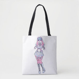 Kawaii Bunny Girl Pastel Furry Canvas tas