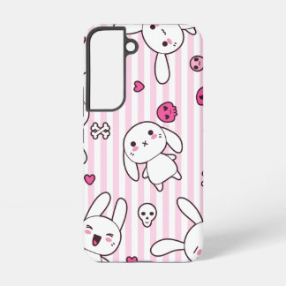 Kawaii Bunny Goth Telefoonhoes – Cute Roze Alt Aes Samsung Galaxy Hoesje