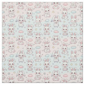 Kawaii Bunny Happy Rabbit Stof (Swatch)