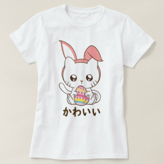 Kawaii Bunny Kat Pasen Cute Design T-shirt