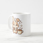 Kawaii Bunny Koffie Clipart Mok (Voorkant links)