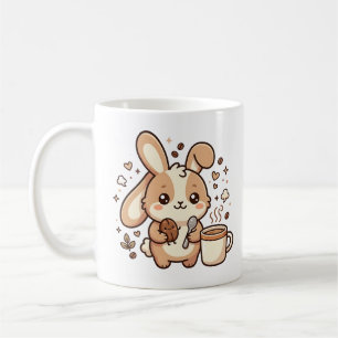Kawaii Bunny Koffie Clipart Mok