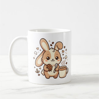Kawaii Bunny Koffie Clipart Mok