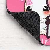 Kawaii bunny koppel op roze muismatje muismat (Hoek)