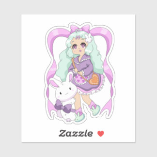 Kawaii Bunny Meisje Sticker