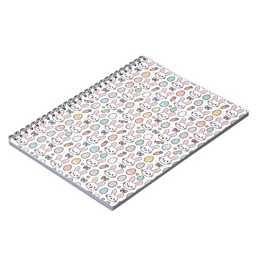 Kawaii Bunny Pasen Hart Notebook Notitieboek (Linkerzijde)