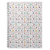 Kawaii Bunny Pasen Hart Notebook Notitieboek (Voorkant)