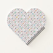 Kawaii Bunny Pasen Hart Notitieboek (Achterkant)
