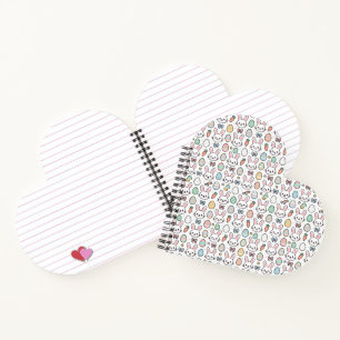 Kawaii Bunny Pasen Hart Notitieboek