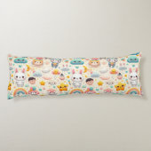 Kawaii Bunny Pastel Speelse Babykamer Kussen Licha (Achterkant)