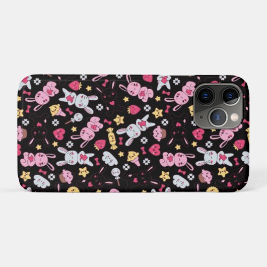 Kawaii Bunny Pattern Case-Mate iPhone Case (Achterkant (horizontaal))
