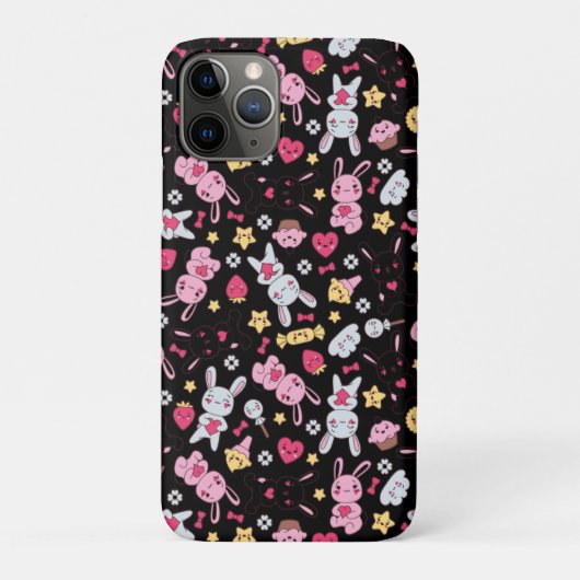 Kawaii Bunny Pattern Case-Mate iPhone Case (Achterkant)