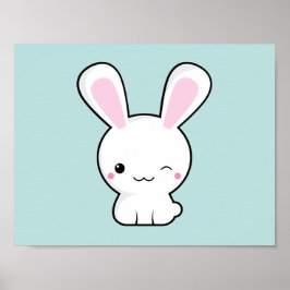 Kawaii bunny poster