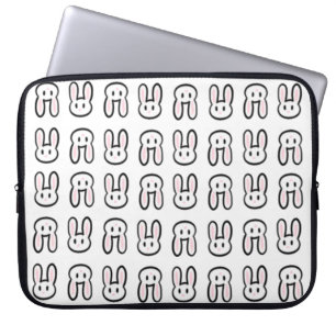 Kawaii Bunny Print Laptop Sleeve