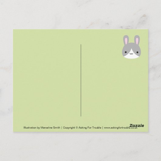 Kawaii Bunny Rabbits Briefkaart (Achterkant)
