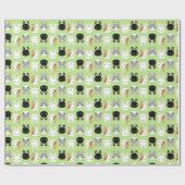 Kawaii Bunny Rabbits Cadeaupapier (Vlak)