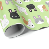 Kawaii Bunny Rabbits Cadeaupapier (Rol Hoek)