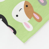 Kawaii Bunny Rabbits Fleece Deken (Hoek)