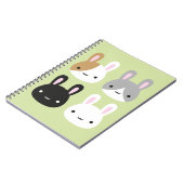 Kawaii Bunny Rabbits Notitieboek (Linkerzijde)