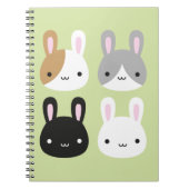 Kawaii Bunny Rabbits Notitieboek (Voorkant)