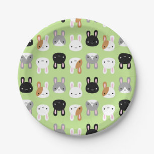 Kawaii Bunny Rabbits Papieren Bordje